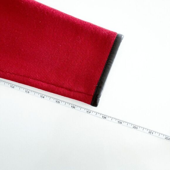 Talbots Women Cardigan Sweater Open Front  Merino Two Tone Red Small - Picture 4 of 7